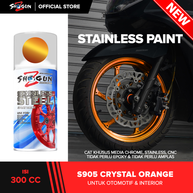 Stainless Steel Paint Crystal Orange S905