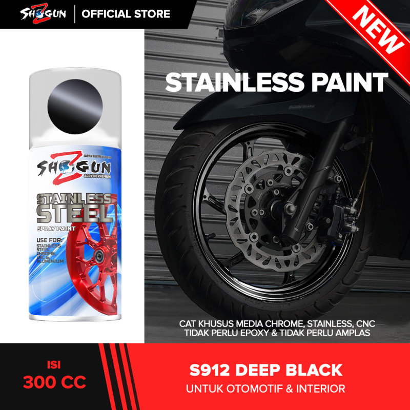 Stainless Steel Paint Deep Black S912